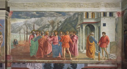 Masaccio, The Tribute Money, Brancacci Chapel, 1420s