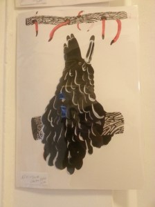 This piece was sold for a price, plus a drink with the artist!